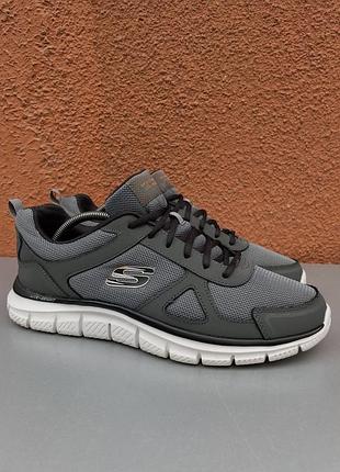 Оригінальні чоловічі кросівки skechers 45.5 розмір 29.5 см сірого кольору