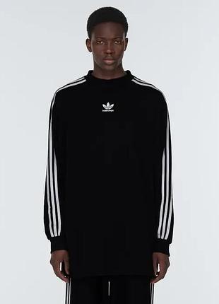 Чоловічий дістресед лонгслів adidas balenciaga