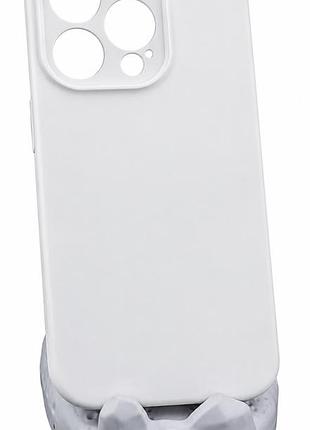 Чохол silicone case box для apple iphone 15 pro бампер soft touch з мікрофіброю білий (без лого)