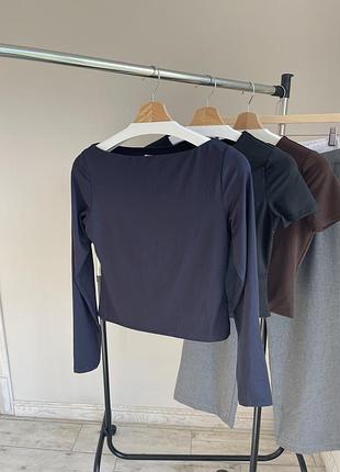 Лонгслів жіночий h&m сірий розмір m