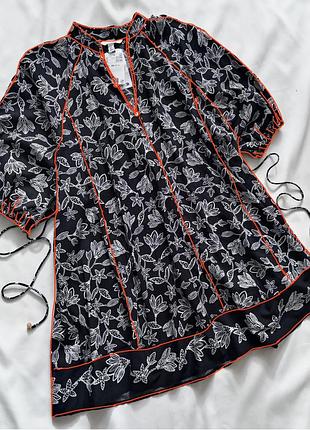 Легка вільна сукня в квітковий принт h&m 4