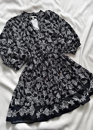 Легка вільна сукня в квітковий принт h&m 2