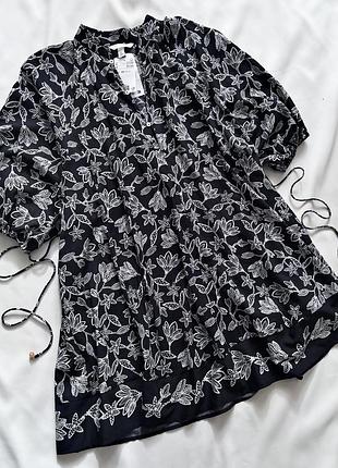 Легка вільна сукня в квітковий принт h&m 3