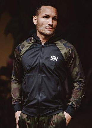 Спортивная кофта leone camo черный s-2xl 2xl