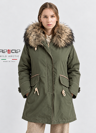 Wild artic flo clo італійська парка з натуральним хутром лисиці