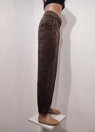Хлопковые велюровые брюки white stag размер l-xl / коричневые прямые брюки батал