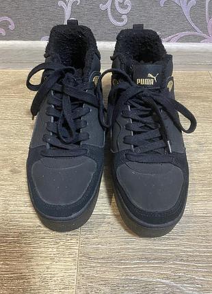 Кросівки puma чорні на платформі 2
