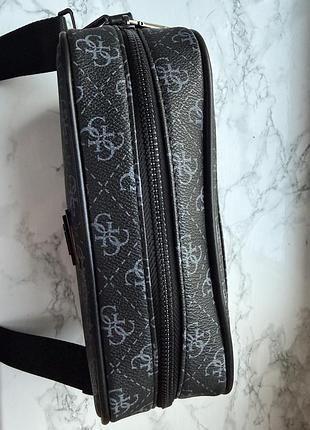 Сумка чоловіча guess чорна з монограмою 2