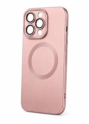 Силіконовий чохол із підтримкою magsafe та захисними лінзами на iphone 13 pro max