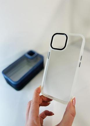 Чехол «color bumper» iphone 13 pro white (прозрачные из поликарбоната)