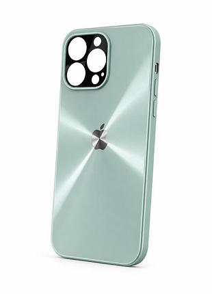 Чохол із пластикового скла із закритою камерою на iphone 13 (мʼятний )