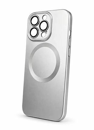 Силіконовий чохол із підтримкою magsafe та захисними лінзами на iphone 13 pro max