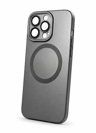 Силіконовий чохол із підтримкою magsafe та захисними лінзами на iphone 13 pro max