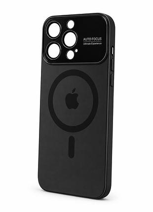 Скляний , матовий чохол із захисними лінзами та підтримкою magsafe для iphone 13 ( чорний )