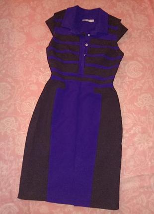 Платье 👗 платье женское элегантное стильное брендовое karen millen черное фиолетовое классическое миди демисезонное