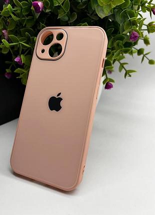 Скляний чохол із закритою камерою та глянцевим покриттям на iphone 13 № 57