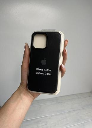 Силіконовий чохол з мікрофіброю та покриттям softtouch для iphone 13 pro чорний ( full № 18 )