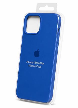 Силіконовий чохол з мікрофіброю та покриттям softtouch для iphone 13 pro max блакитний ( full № 56 )