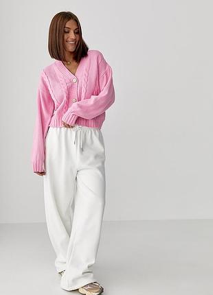 Жіночі утеплені спортивні штани oversize на резинці з плюшевим хутром всередині