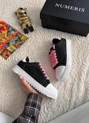 Numeris atelier denim pink laces
