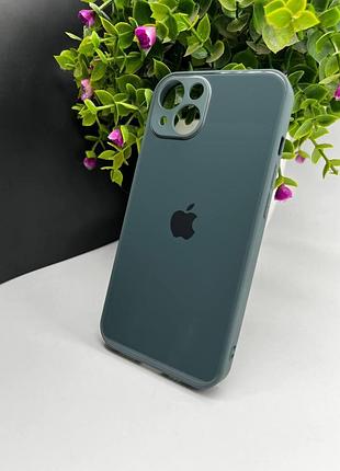 Скляний чохол із закритою камерою та глянцевим покриттям на iphone 13 № 53
