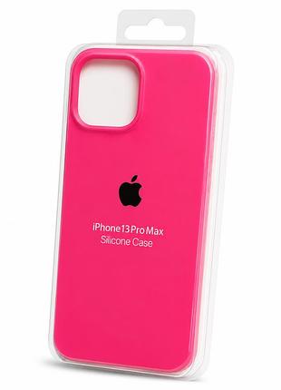Силіконовий чохол на iphone 13 pro max ( яскраво рожевий )