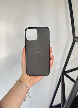 Якісний шкіряний чохол на iphone 13 pro max 1:1 original midnight