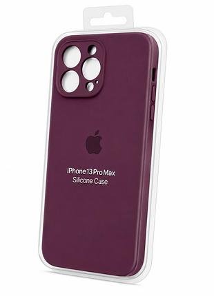 Силіконовий чохол з мікрофіброю та покриттям softtouch для iphone 13 pro max ( full camera № 61 )