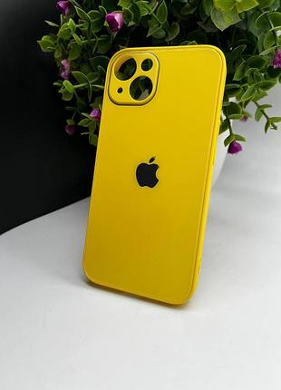 Скляний чохол із закритою камерою та глянцевим покриттям на iphone 13 №51