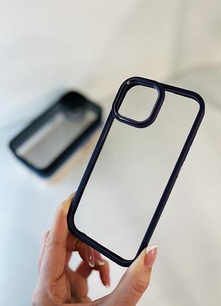 Чехол «color bumper» iphone 13 pro purple (прозрачные из поликарбоната)