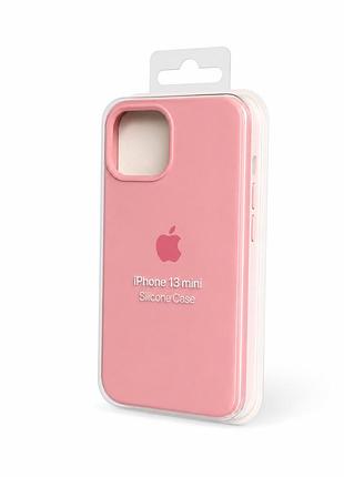 Силіконовий чохол з мікрофіброю та покриттям softtouch для iphone 13 mini рожевий ( full № 6 )