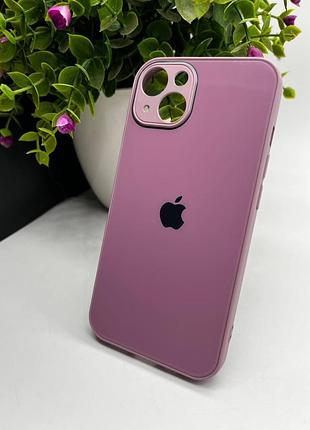 Скляний чохол із закритою камерою та глянцевим покриттям на iphone 13 № 59