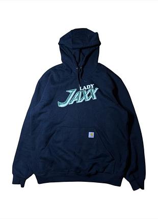 Худі carhartt з принтом lady jaxx / чорне худі з капюшоном carhartt л