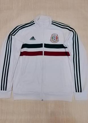 Чоловіча спортивна куртка adidas mexico з 3 смужками білого кольору