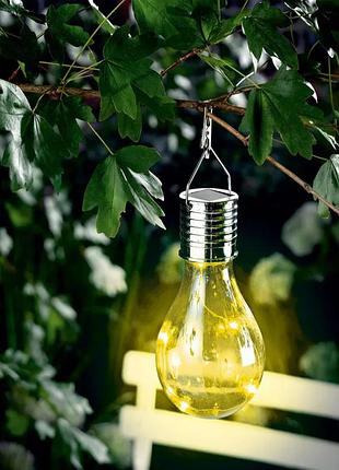 Светильник солнечный led декоративный livarno home лампочка 15 см - желтый