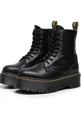 Женские ботинки dr. martens jadon black мех/ без меха