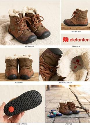 Детские зимние/демисезонные ботинки elefanten, размер 21