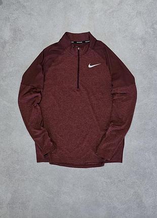 Спортивна кофта чоловіча nike running бордова розмір l