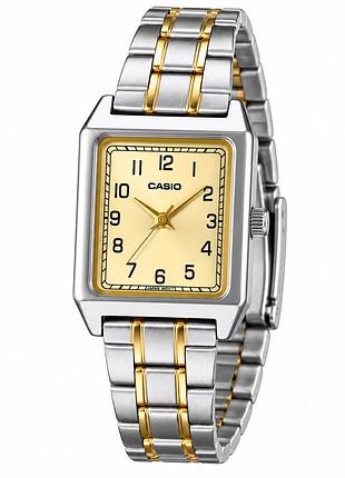 Жіночий годинник casio ltp-b150sg-9b — класичний сталевий годинник з золотистим циферблатом