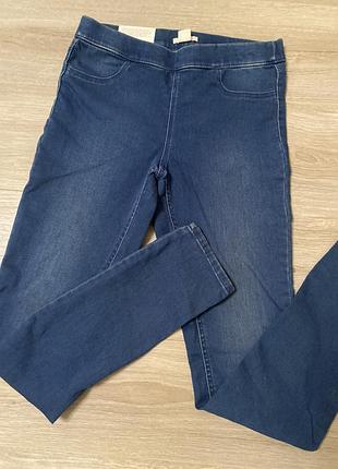 Легінси джинсові на резинці єьикетка h&m skinny 38/8