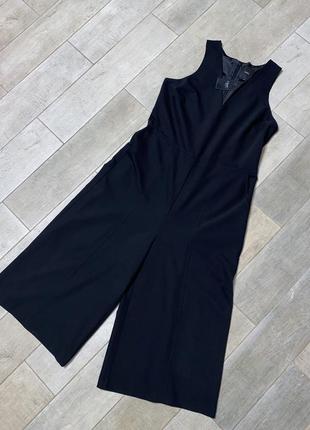 Чёрный комбинезон,кюлоты,палаццо,большой размер(011)