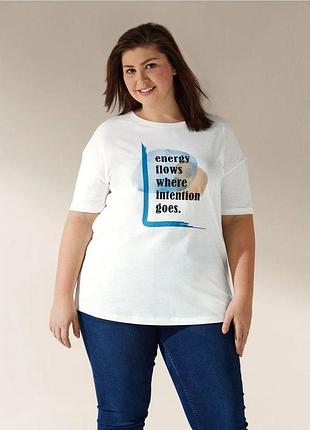 Футболка жіноча бавовняна вільного крою esmara, xl, xxl