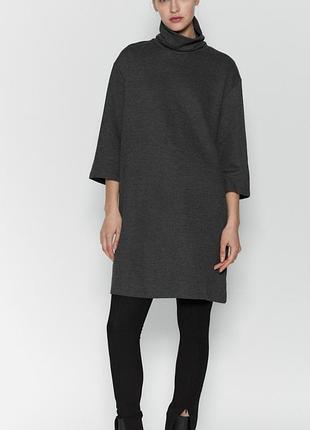 Сукня туніка zara з коміром гольф