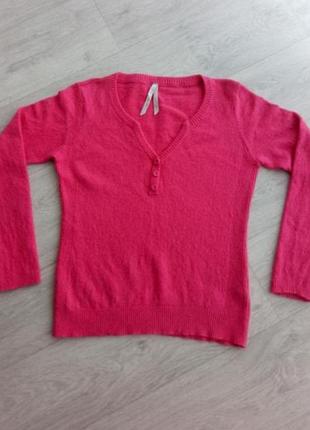 Яркий розовый свитер 7
