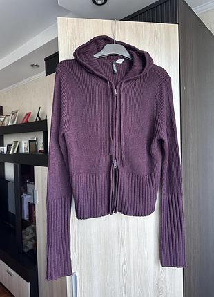 Вʼязана кофта худі h&m divided на подвійній блискавці