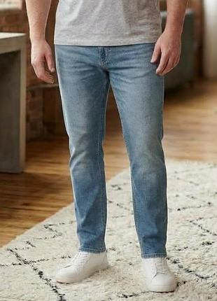 Чоловічі блакитні джинси marks & spencer р. 40/31 slim fit 360 flex