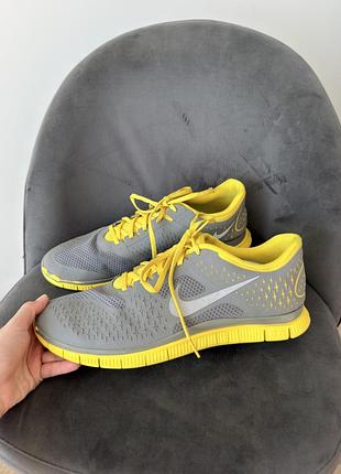 Кросівки чоловічі nike free сіро-жовті, розмір 46, довжина устілки 31 см