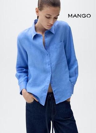 Льняная рубашка блуза от mango