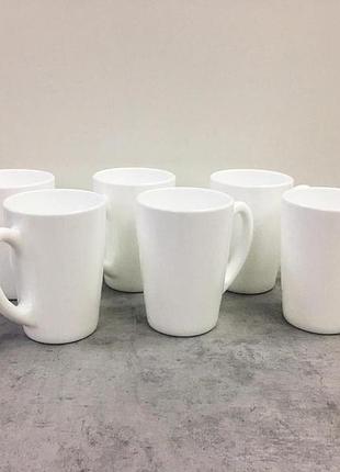 Набір кухлів 320 мл new morning white 6 шт luminarc p8858