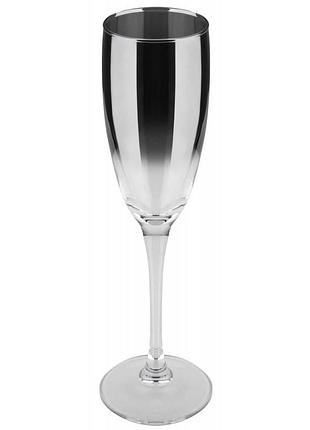 Набір келихів для шампанського luminarc delice mist j9399/4 160 мл 6 шт чорно-прозорий (23553)